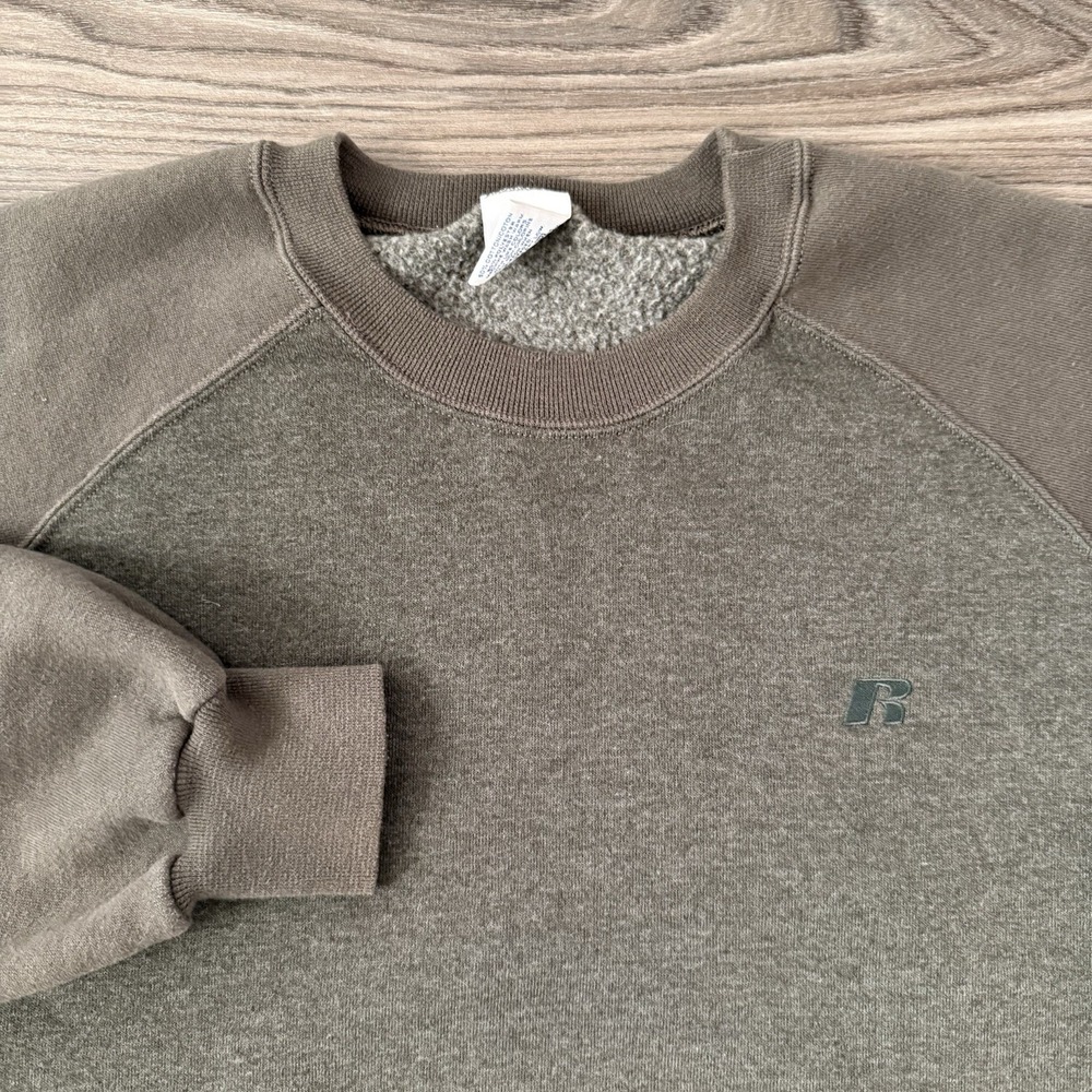 Vintage Russell Athletic Sweatshirt Large Brown Blank Crewneck Made in USA